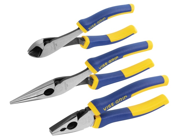 IRWIN Vise-Grip Pro Pliers Set 3 Piece Comfort Grip Induction Hardened Steel