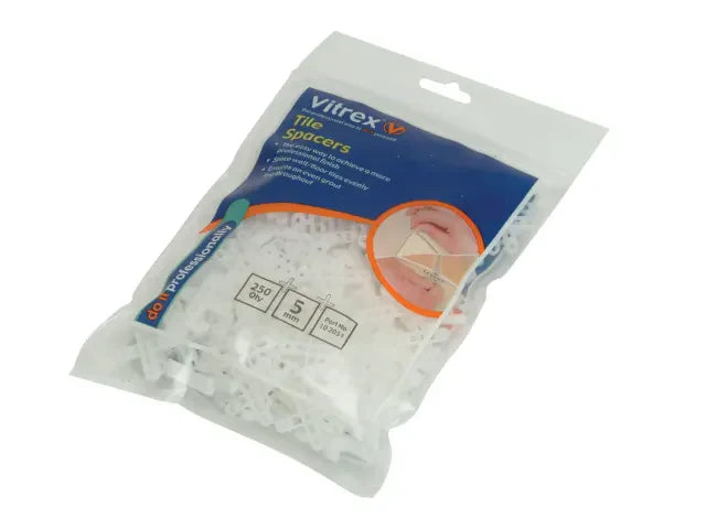 Vitrex 4mm Floor Tile Spacers Pack of 500 for Even Grout Lines