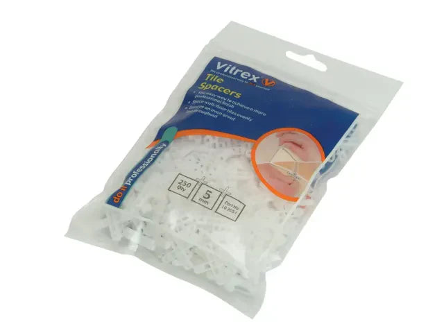 Vitrex 5mm Floor Tile Spacers Pack of 250 for Even Grout Lines