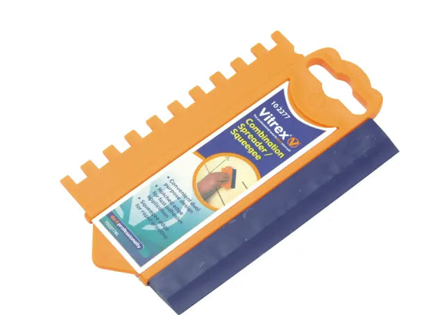 Vitrex Combination Spreader Dual Purpose Notched Edge Squeegee for Grouting
