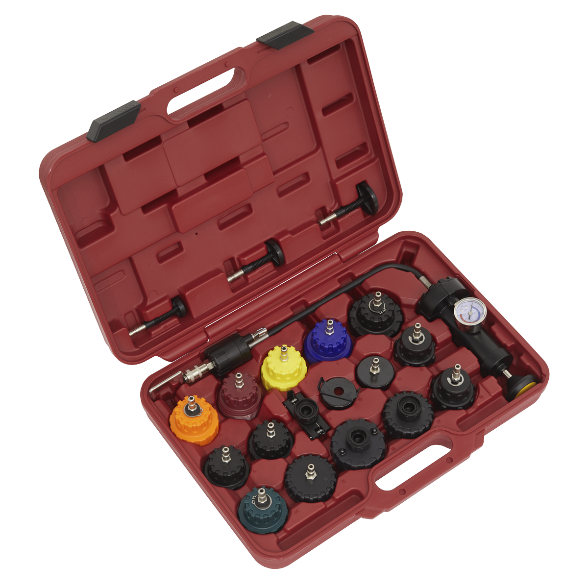 Sealey Cooling System Tester Kit with Adaptors for European & Japanese Cars