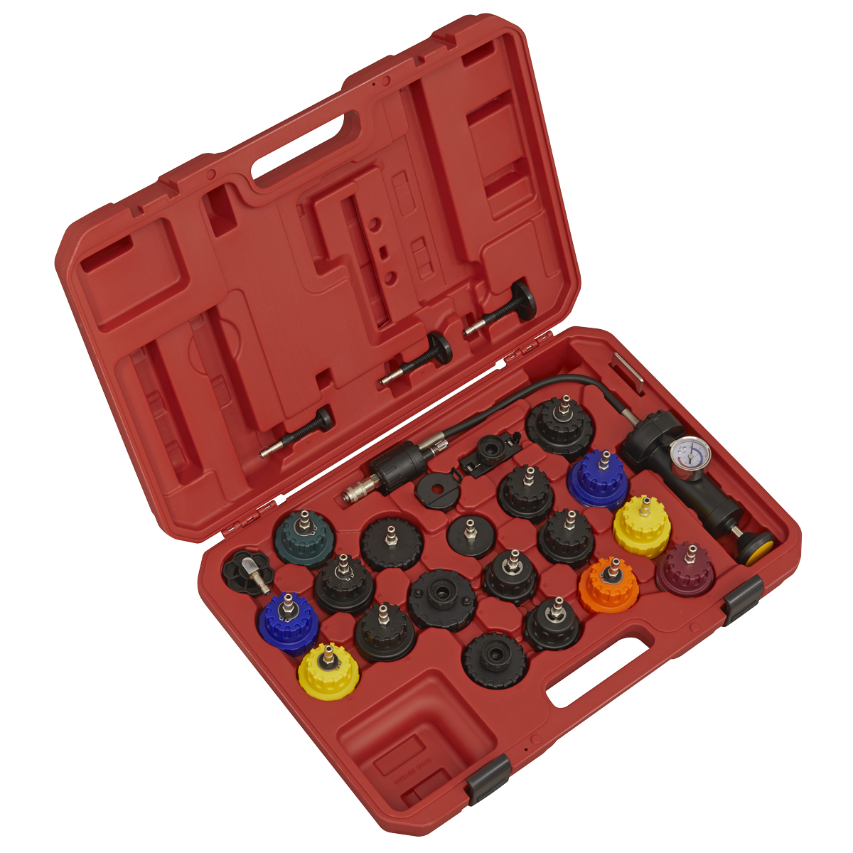 Sealey 25pc Cooling System Pressure Test Kit with Quick Release Adaptors