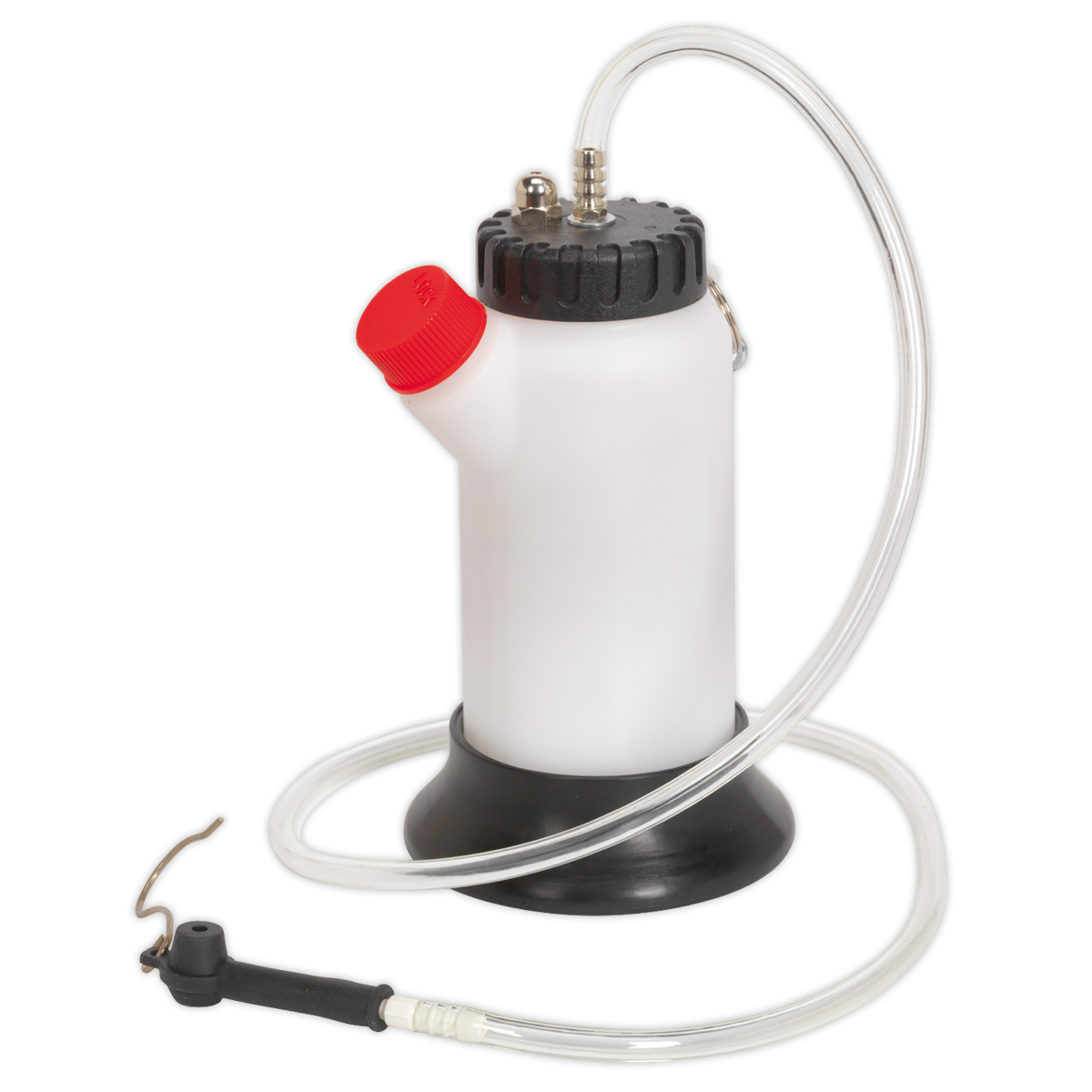 Sealey 500ml Brake Bleeding Bottle with One-Way Valve and Clear Hose