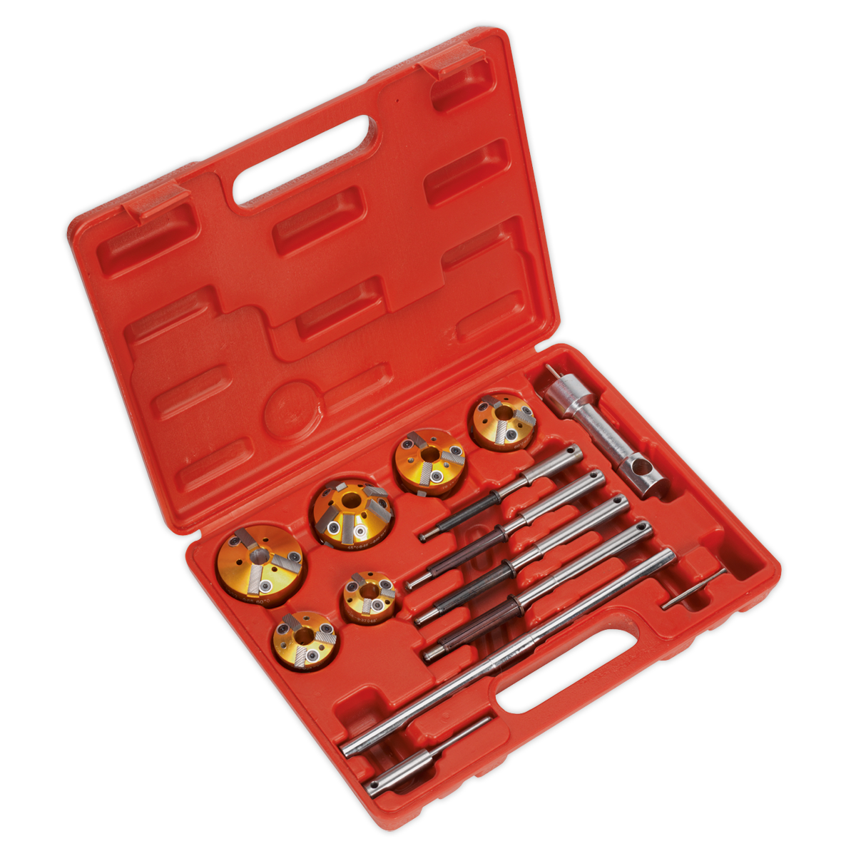 Sealey 14pc Valve Seat Cutter Set with Tungsten Carbide Blades & Storage Case