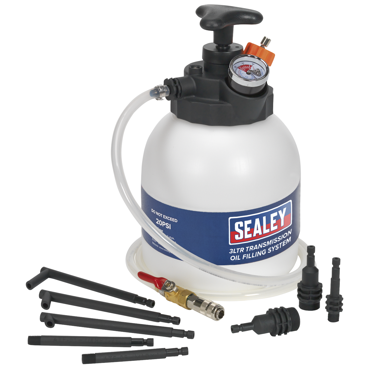 Sealey 3L Transmission Oil Filling System with Adaptors and Control Valve