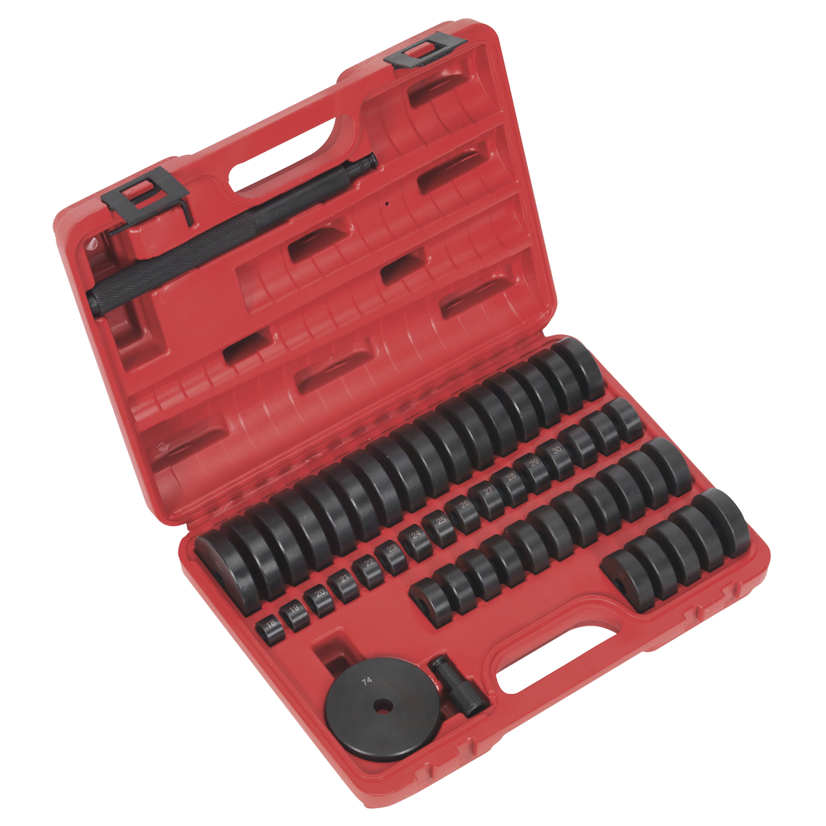 Sealey 52pc Bearing Race & Seal Driver Set Heavy-Duty Steel with Case