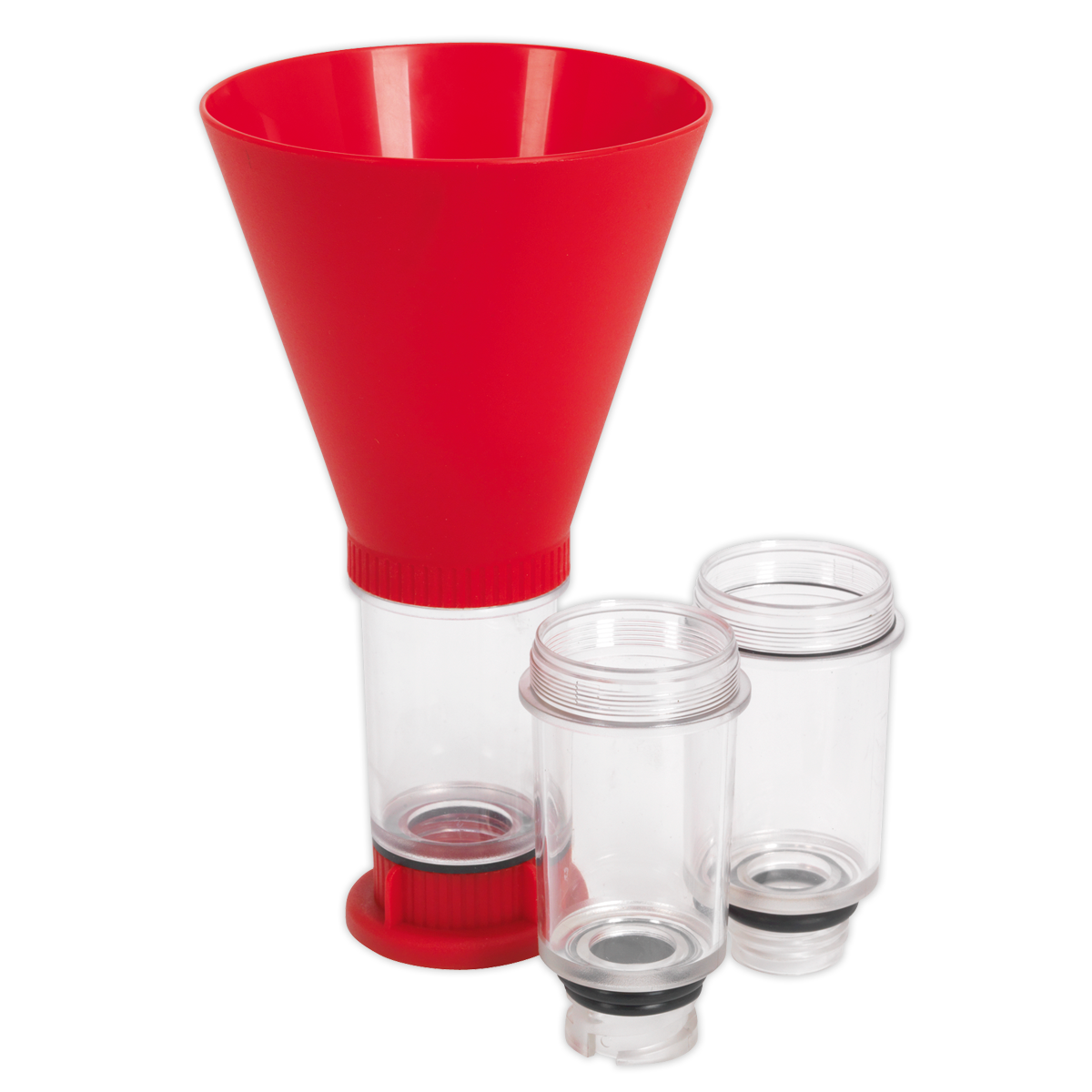 Sealey Engine Oil Funnel Set 4pc with Adaptors for BMW, Ford, Toyota, VAG