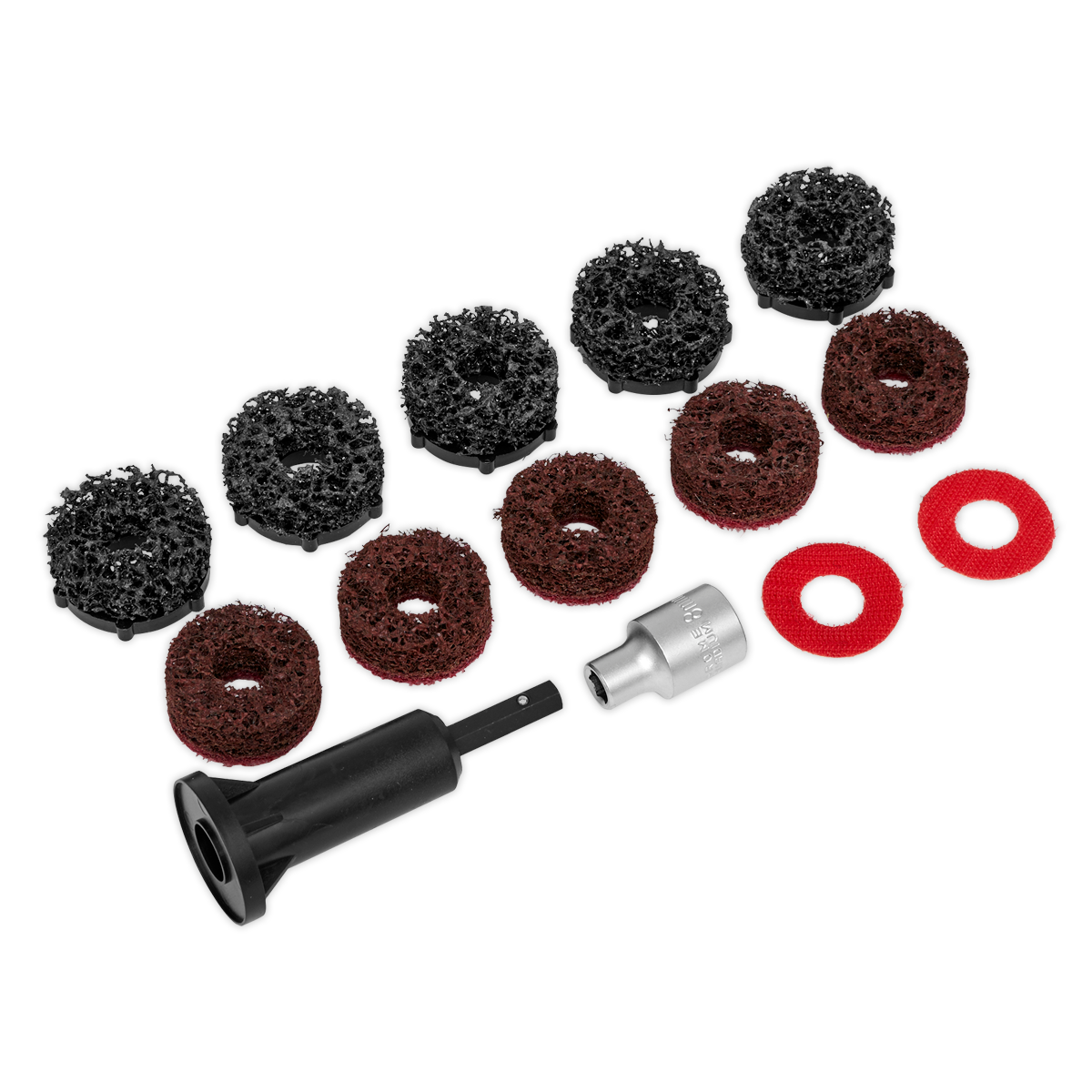 Sealey 14pc Stud Hub Cleaner Set for Wheels Hubs Brake Discs Model VS8002