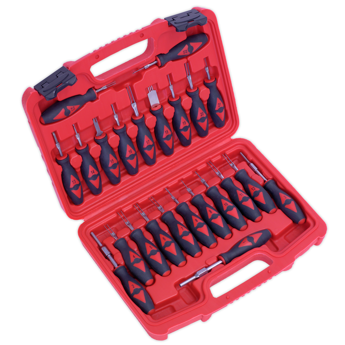 Sealey 23pc Terminal Tool Kit for Wiring Connectors Soft Grip Handles VS9203
