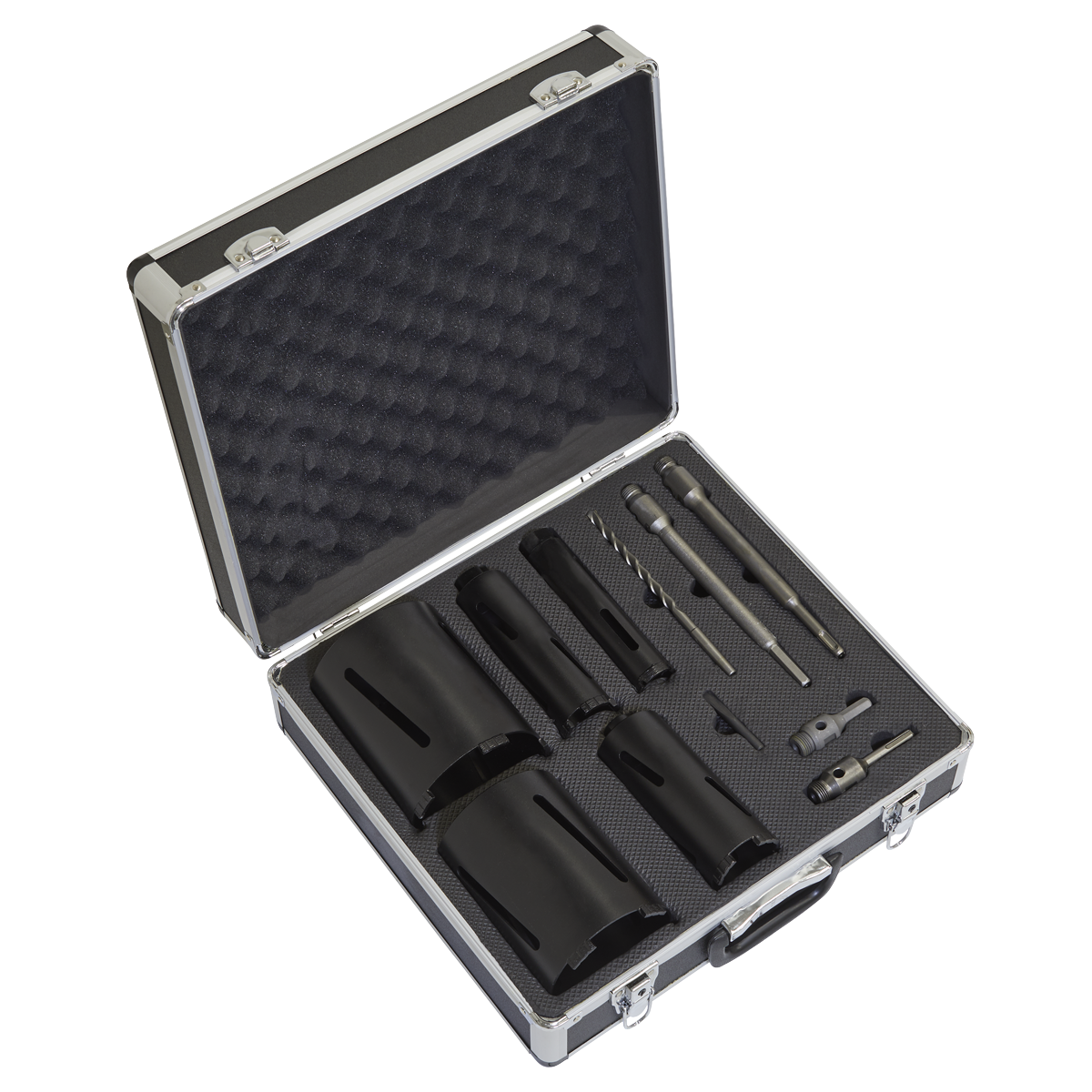 Sealey Diamond Core Drill Kit 5 Pieces 38-127mm with SDS Plus Adaptors