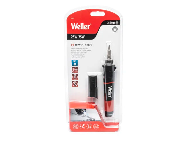 Weller Cordless Butane Soldering Iron Heat Tool 25W-75W Quick Refill 454°C