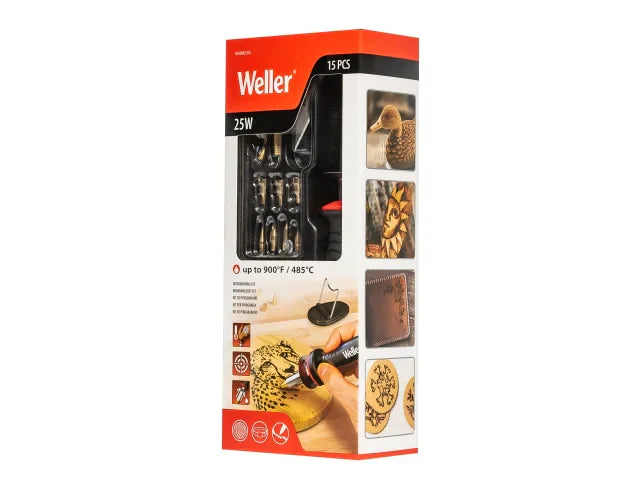 Weller Woodburning Project Kit 15 Piece with Short-Barrel Iron and Tips