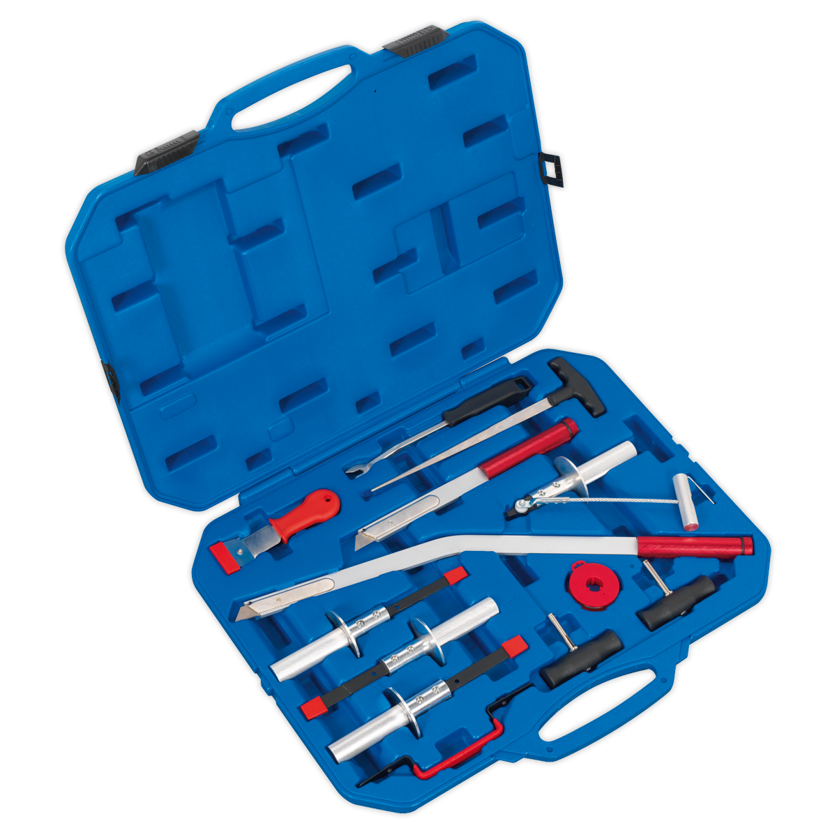 Sealey 14pc Windscreen Removal Tool Kit for Bonded & Rubber Seals