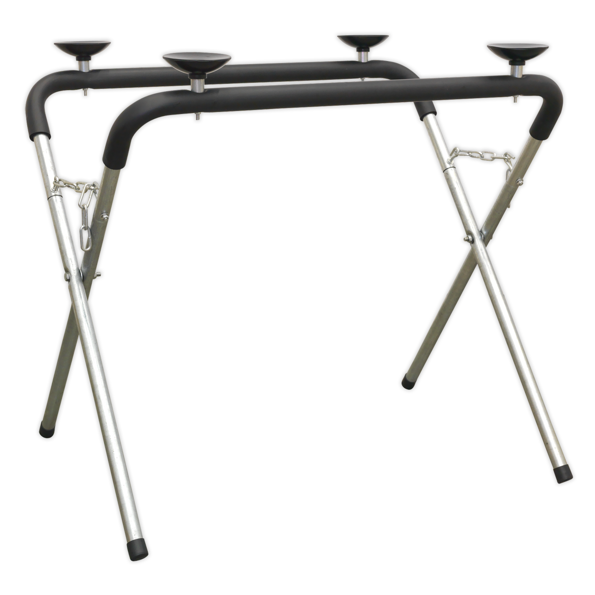Sealey Folding Windscreen Stand Lightweight Tubular Steel Variable Height WK4