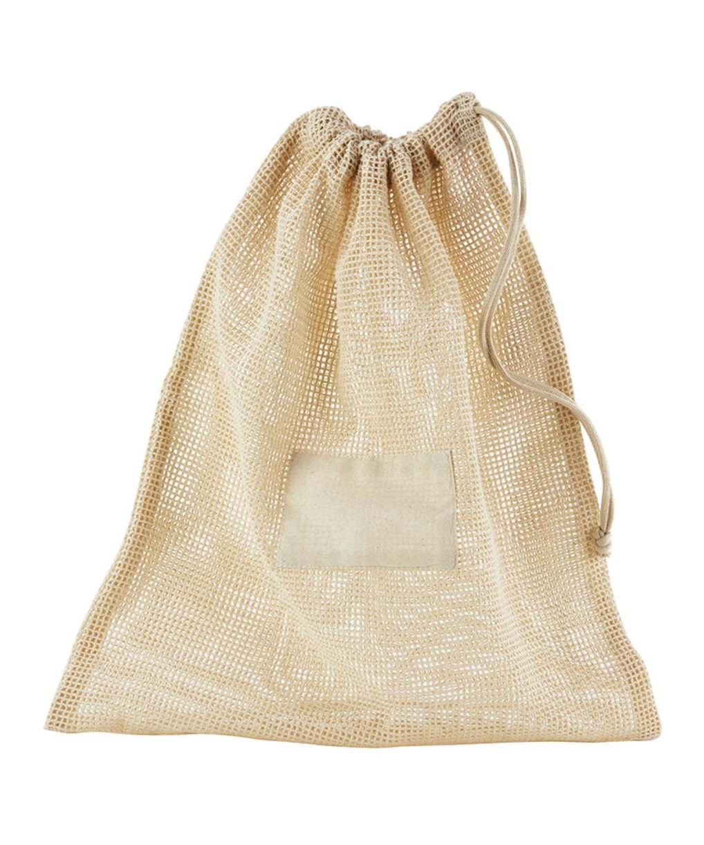 Westford Mill Organic Cotton Mesh Sacks Food-Safe Multiuse Bags with Drawcord