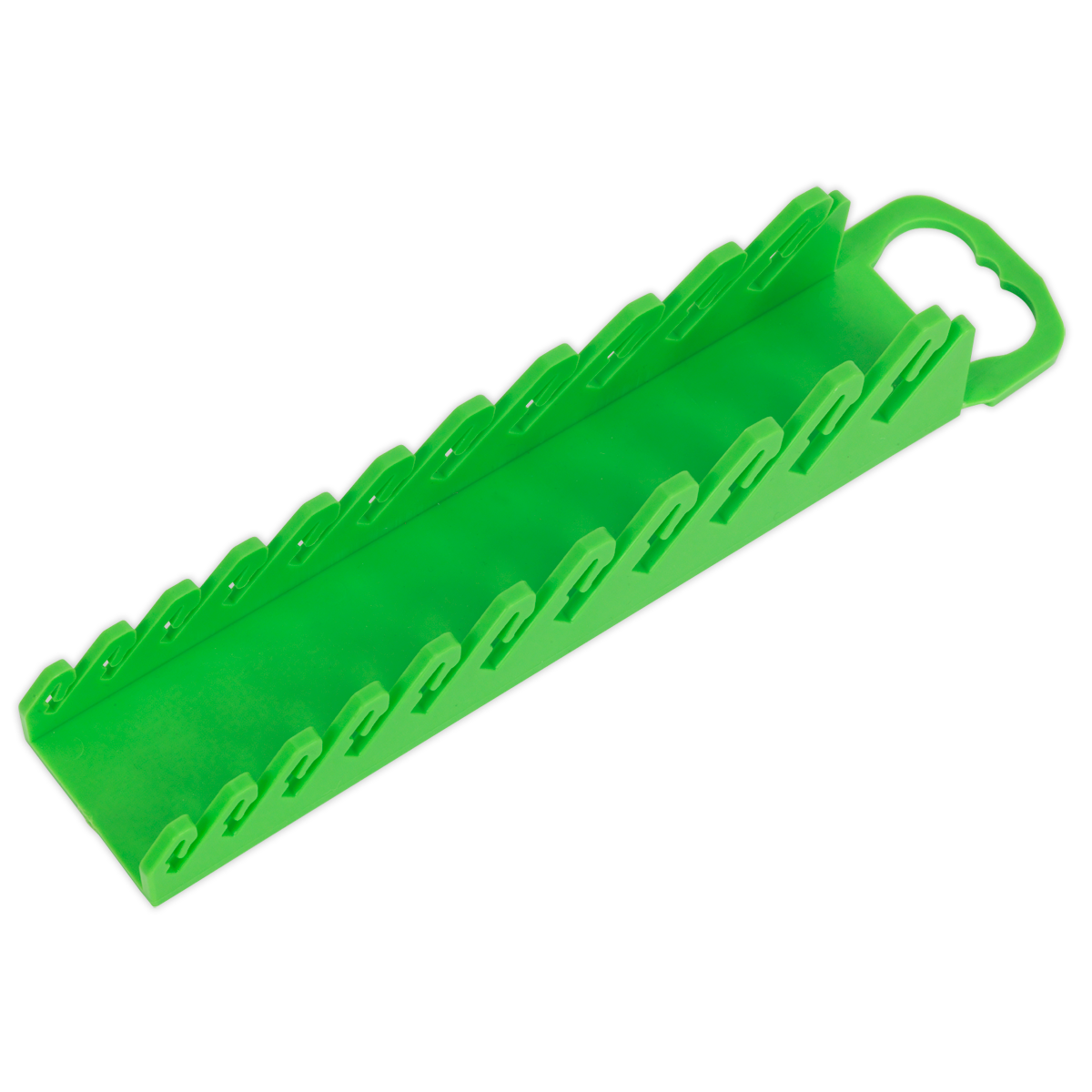 Sealey Hi-Vis Green Spanner Rack for 10 Stubby Spanners Model WR10HV
