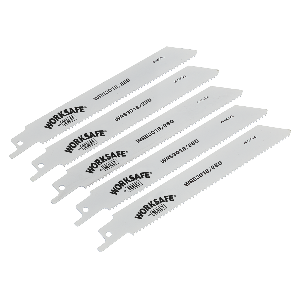 Sealey 280mm Reciprocating Saw Blades 10tpi Pack of 5 for Metal and Wood