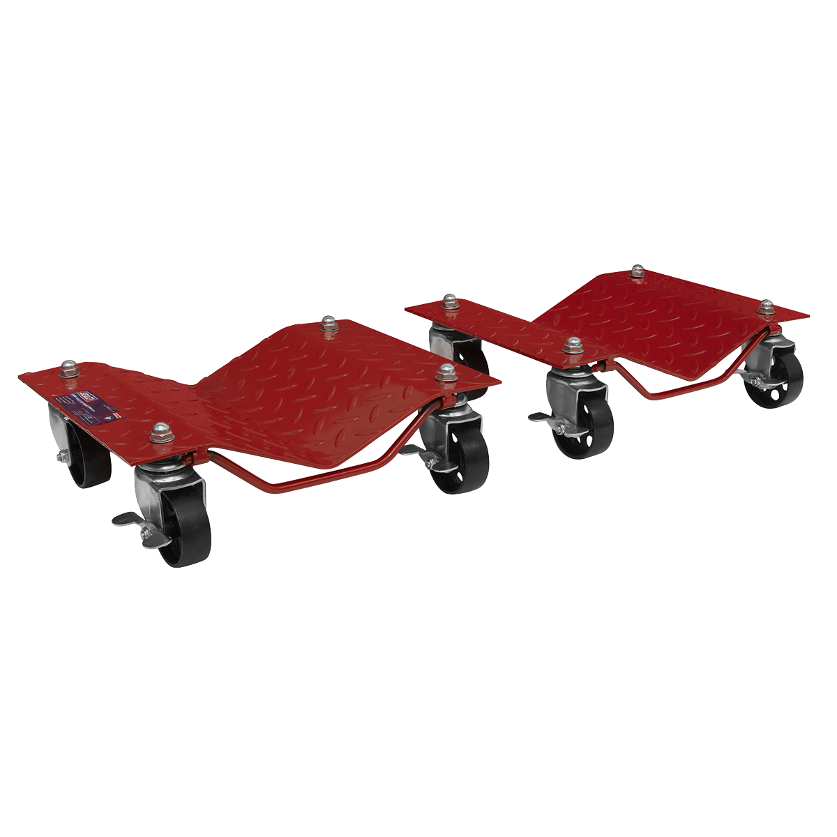 Sealey Wheel Dolly Set 680kg Capacity Heavy-Duty Steel 250mm Widths WS681