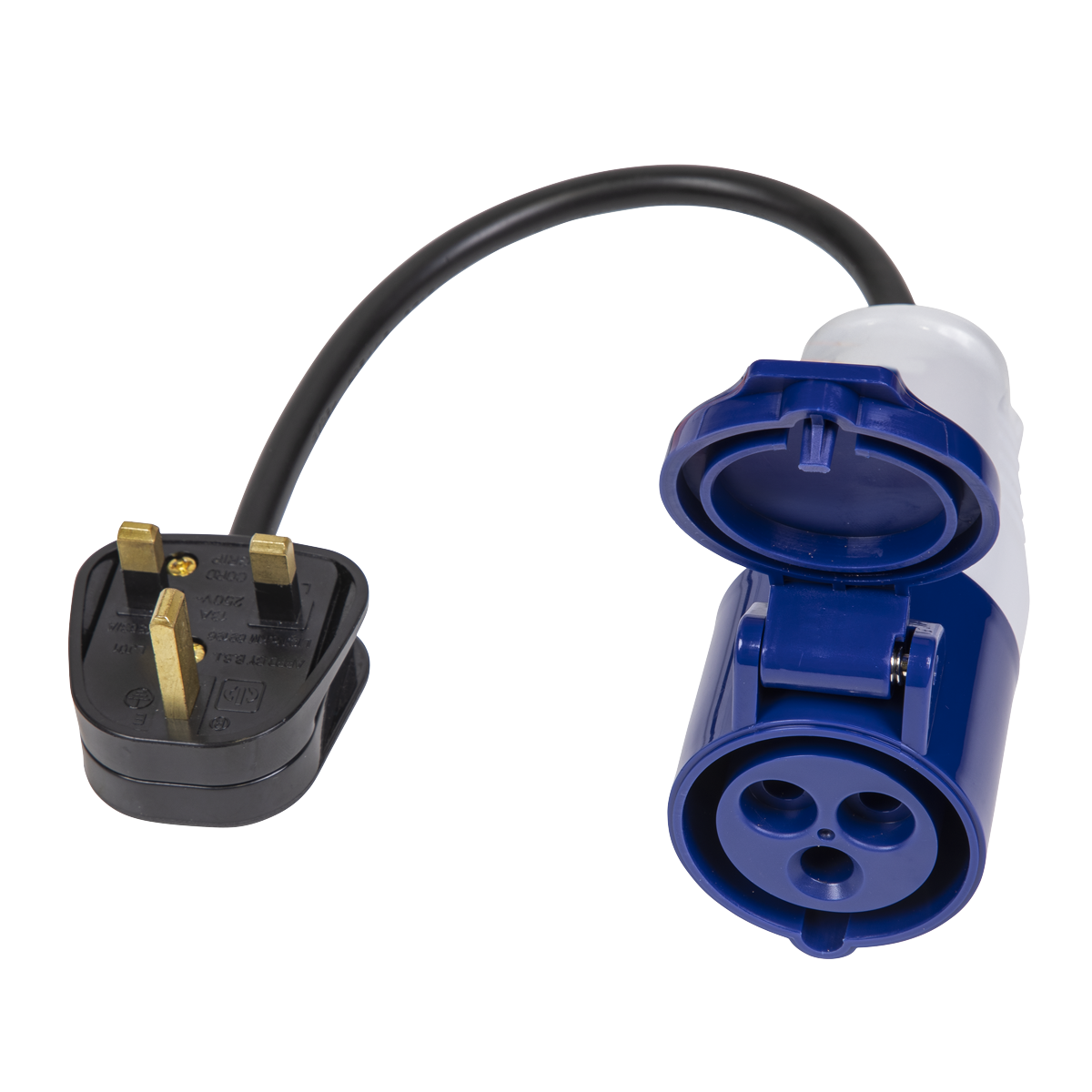 Sealey 13A/16A Trailing Socket & Cable Set 350mm H05VV-F IP20 Rated UK Plug