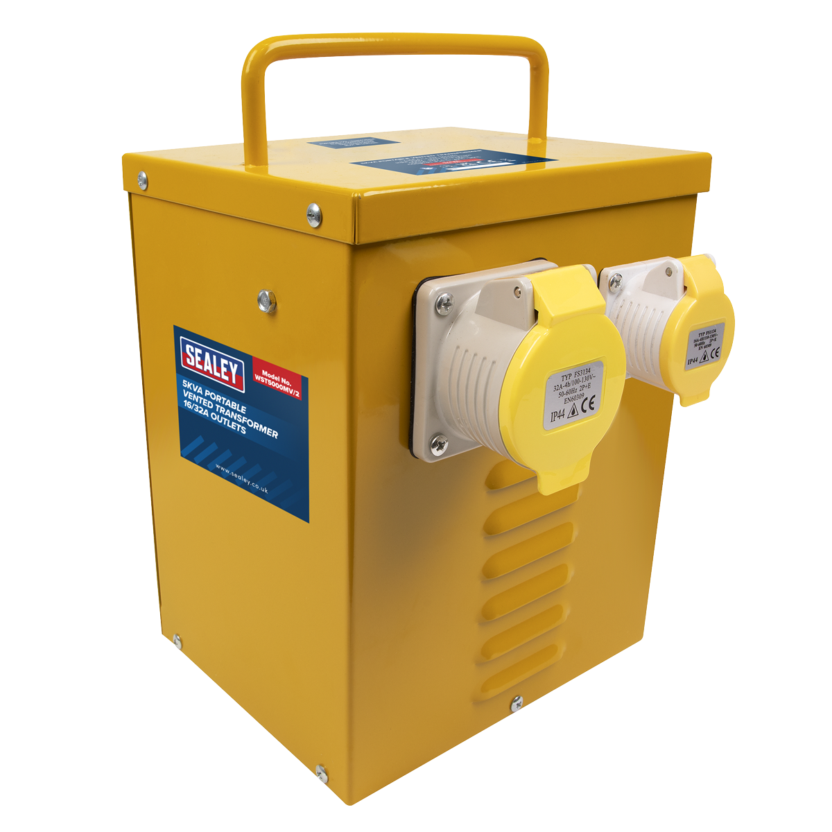 Sealey 5kVA Portable Transformer 110V 3000VA 16A 32A Outlets IP20 Rated