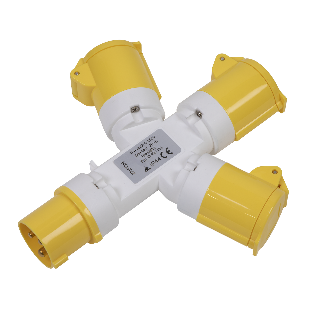 Sealey 110V 2P+E 3-Way Adaptor Splitter 16A IP44 Rated Model WSTWA