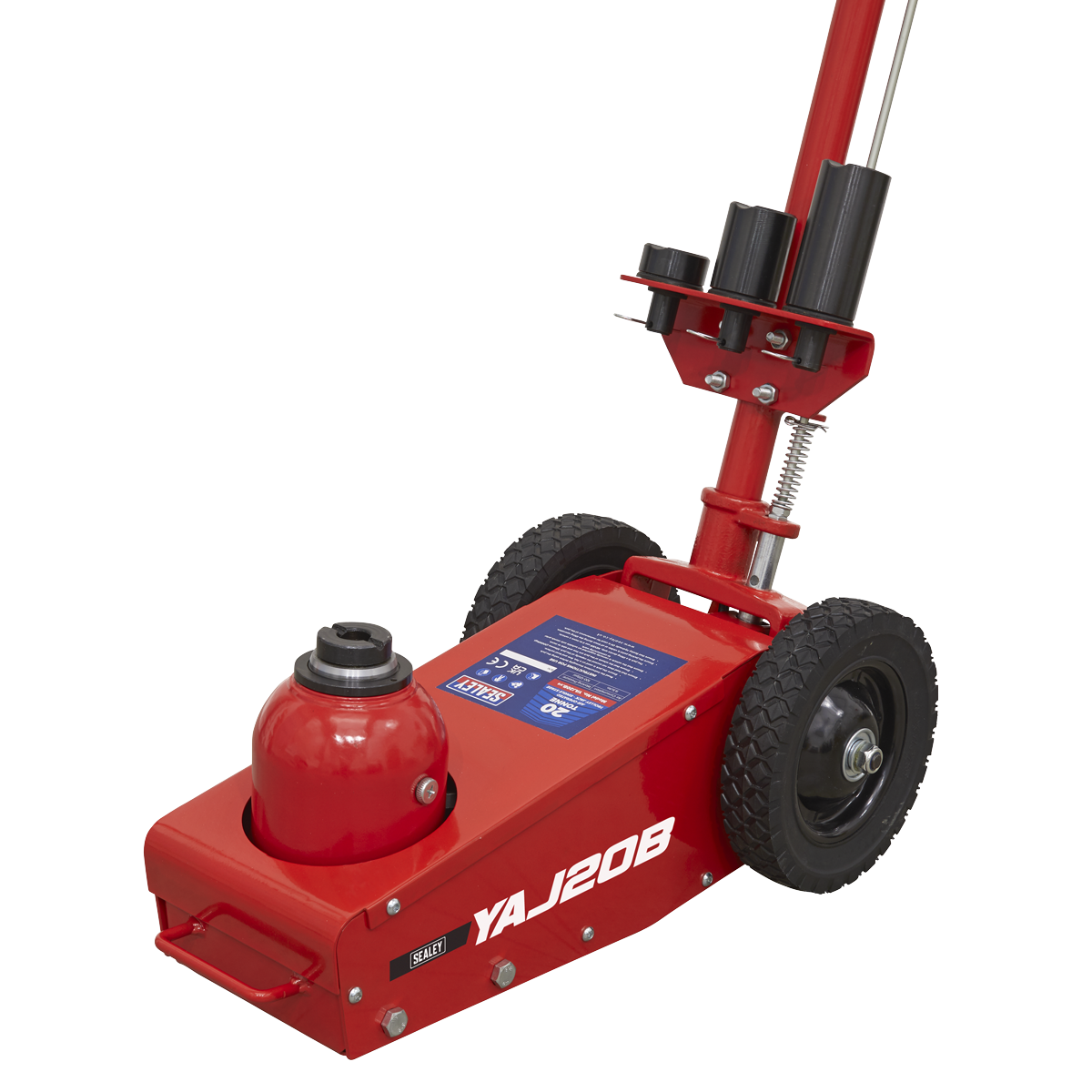 Sealey 20 Tonne Air Operated Trolley Jack with Extensions for Heavy Vehicles