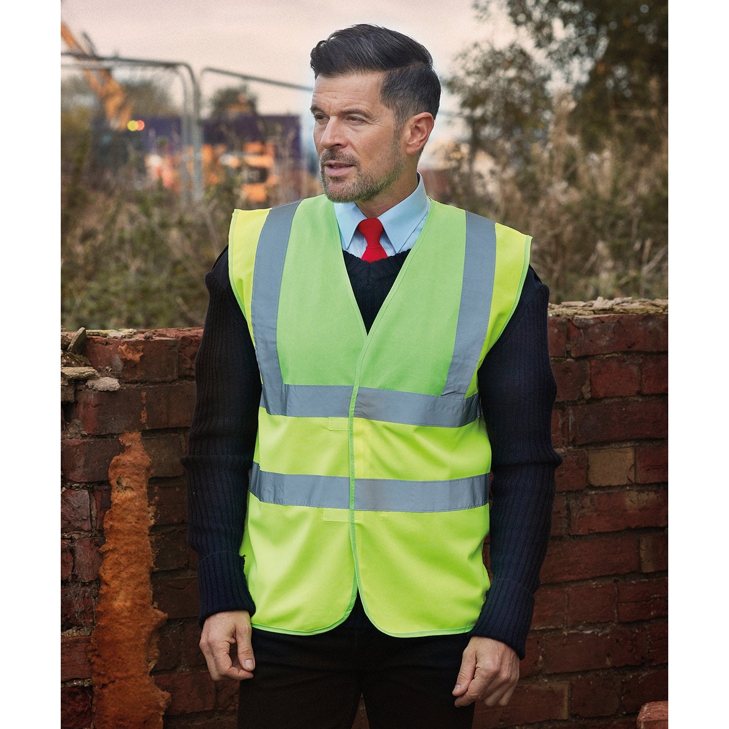 Yoko Hi-Vis 2-Band Waistcoat Paramedic Green/Yellow EN ISO20471 Class 2