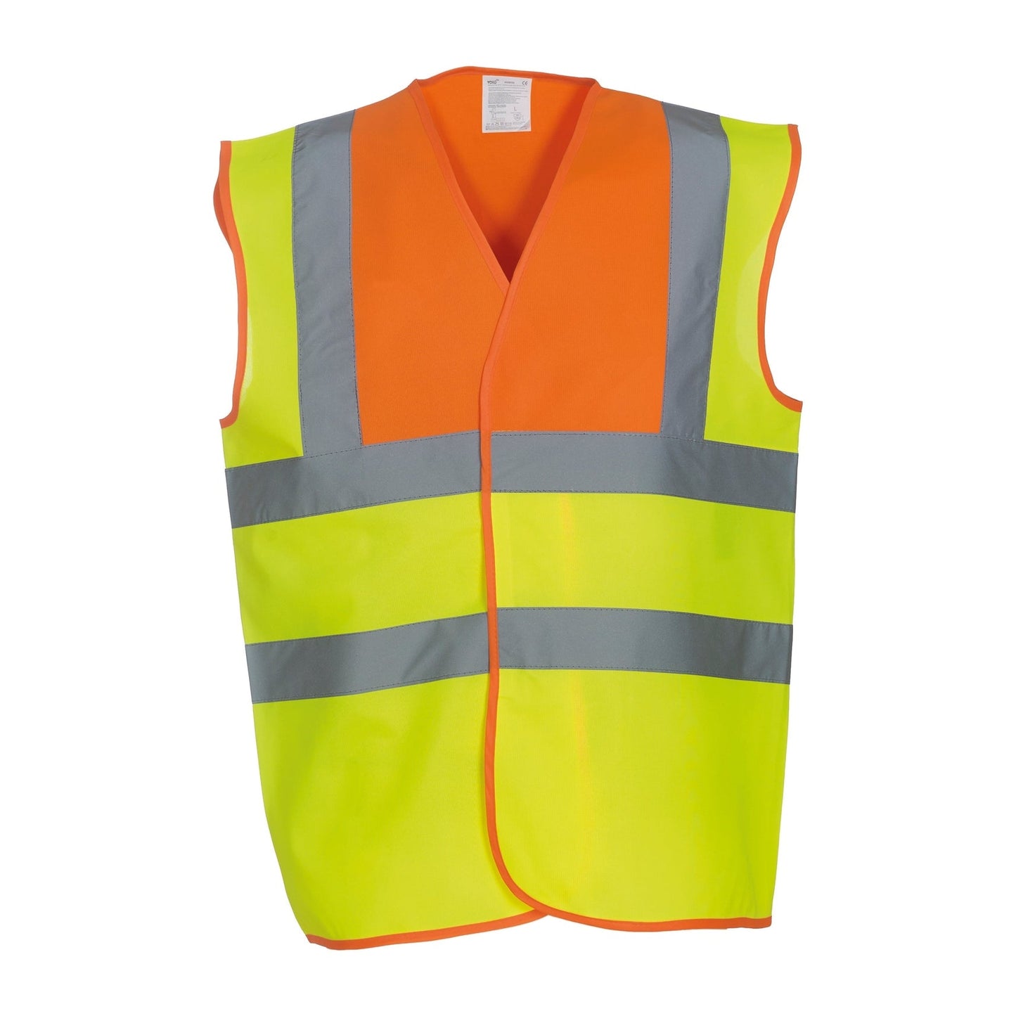 Yoko Hi-Vis 2-Band Waistcoat Orange/Yellow EN ISO20471 Class 2 Sizes S-5XL