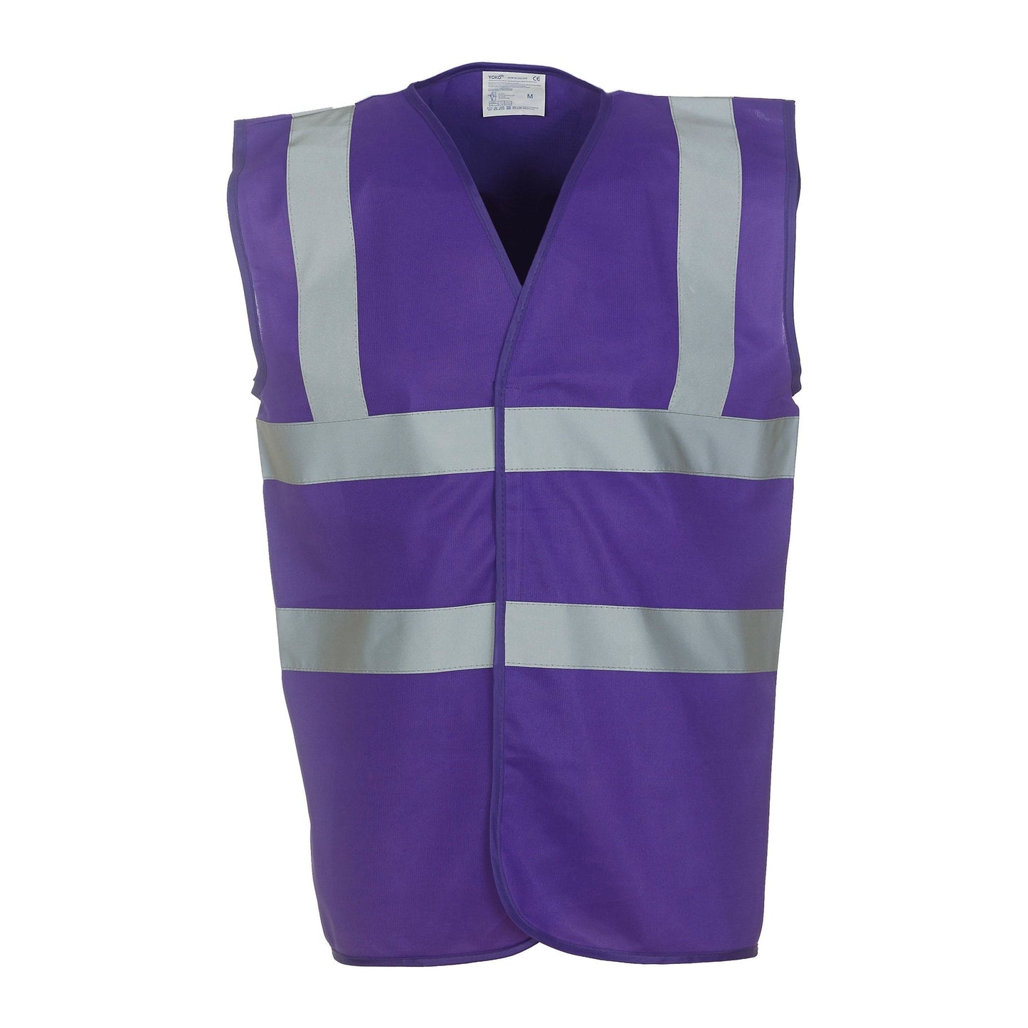 Yoko Hi-Vis Purple 2-Band Waistcoat EN ISO20471 Class 1 Reflective Safety Vest