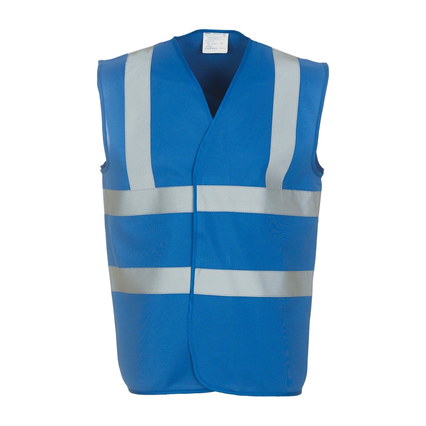 Yoko Hi-Vis 2-Band Waistcoat Royal Blue EN ISO20471 Class 1 Reflective Safety