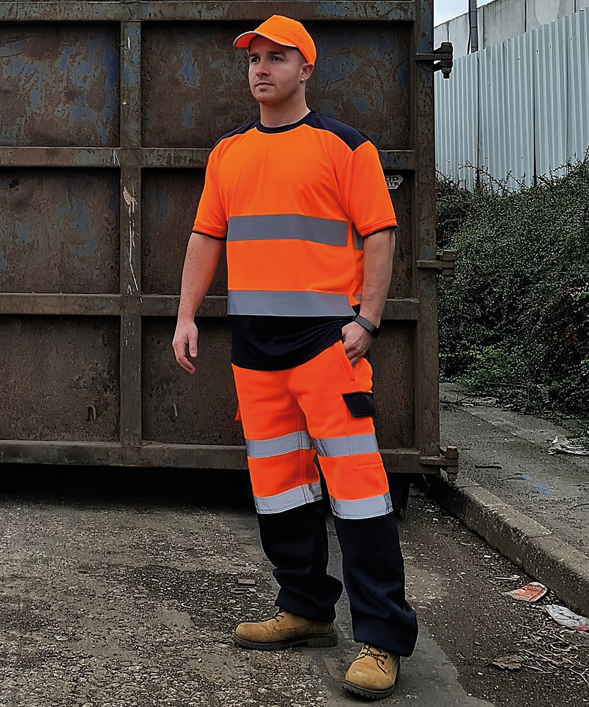 Yoko Hi-Vis Two-Tone T-Shirt EN ISO20471 Class 2 Breathable Quick-Dry Fabric