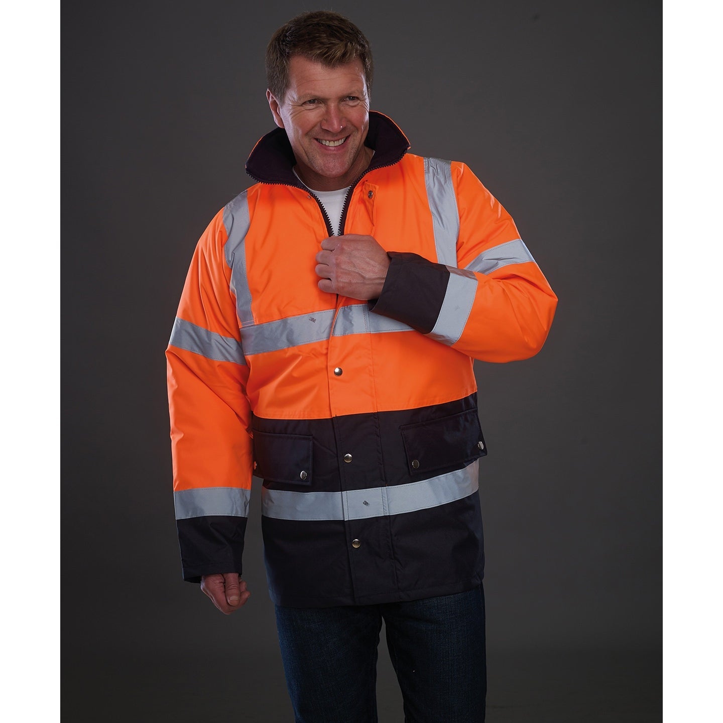Yoko Hi-Vis Two-Tone Motorway Jacket Waterproof EN ISO20471 Reflective Safety