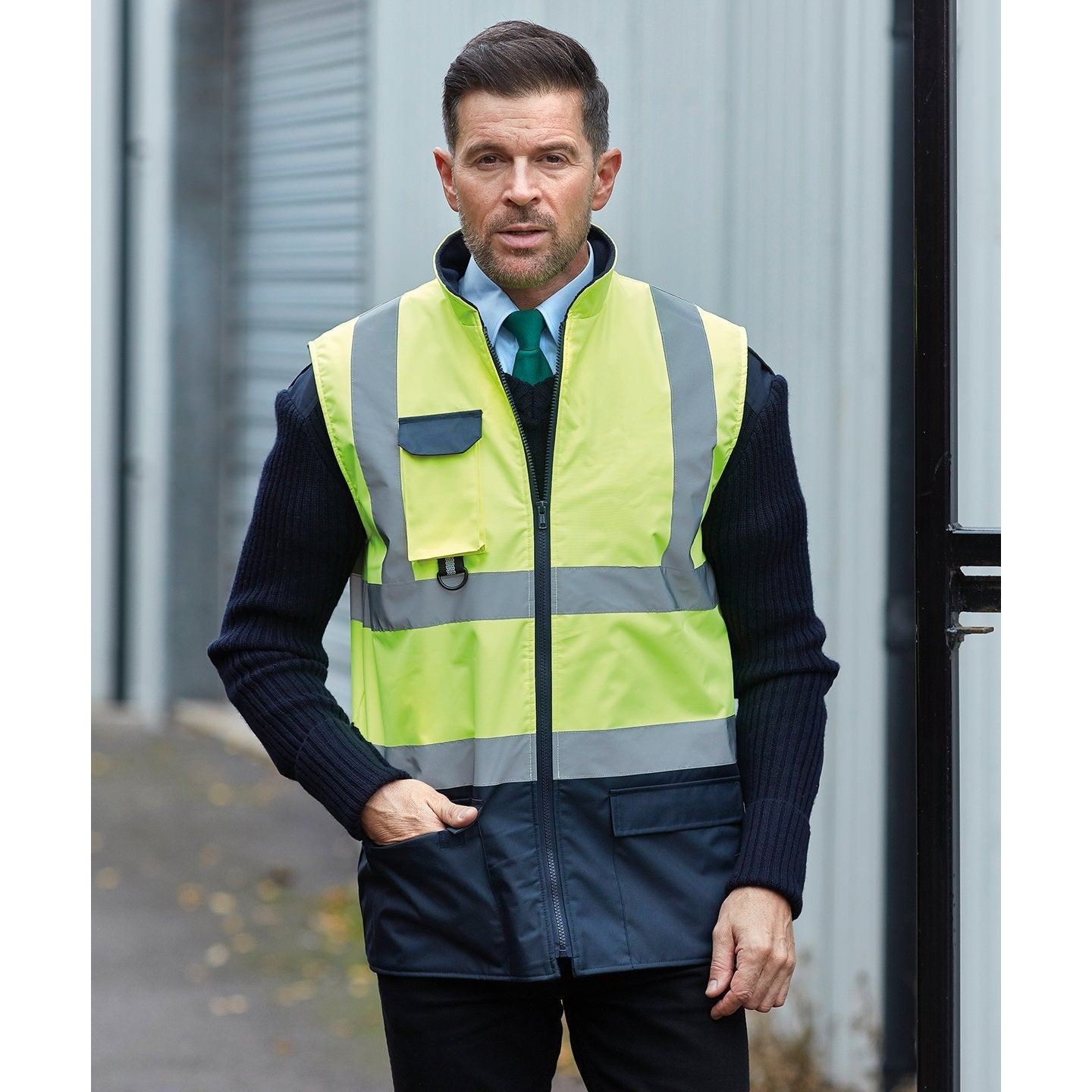 Yoko Hi-Vis Padded Bodywarmer ENISO 20471 Class 2 Waterproof Workwear