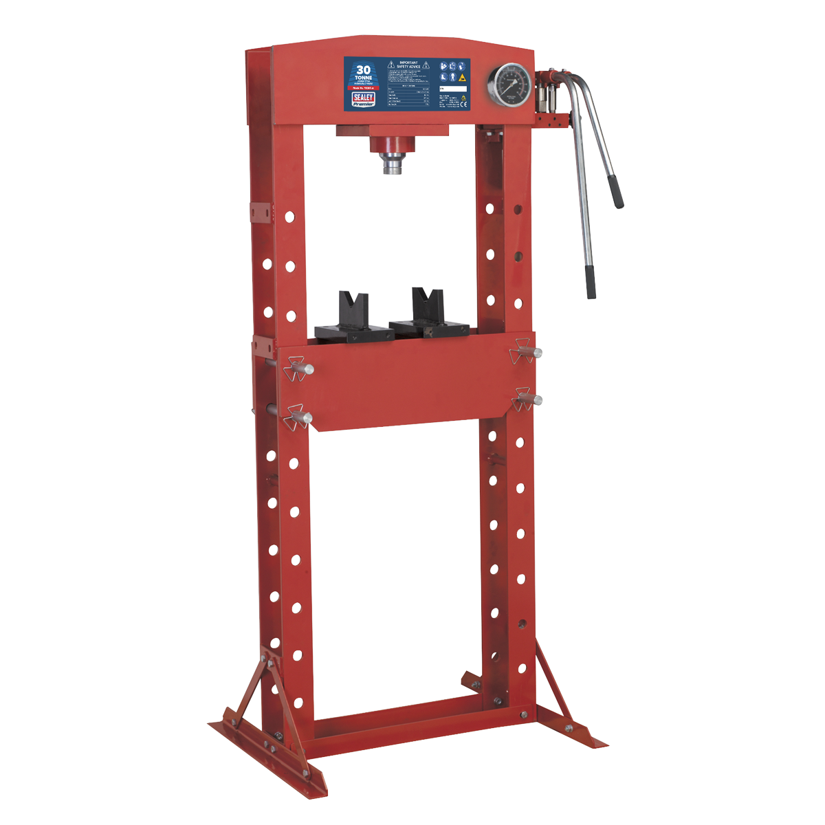 Sealey 30 Tonne Hydraulic Press YK30F Heavy-Duty Steel Frame 2-Speed Pump
