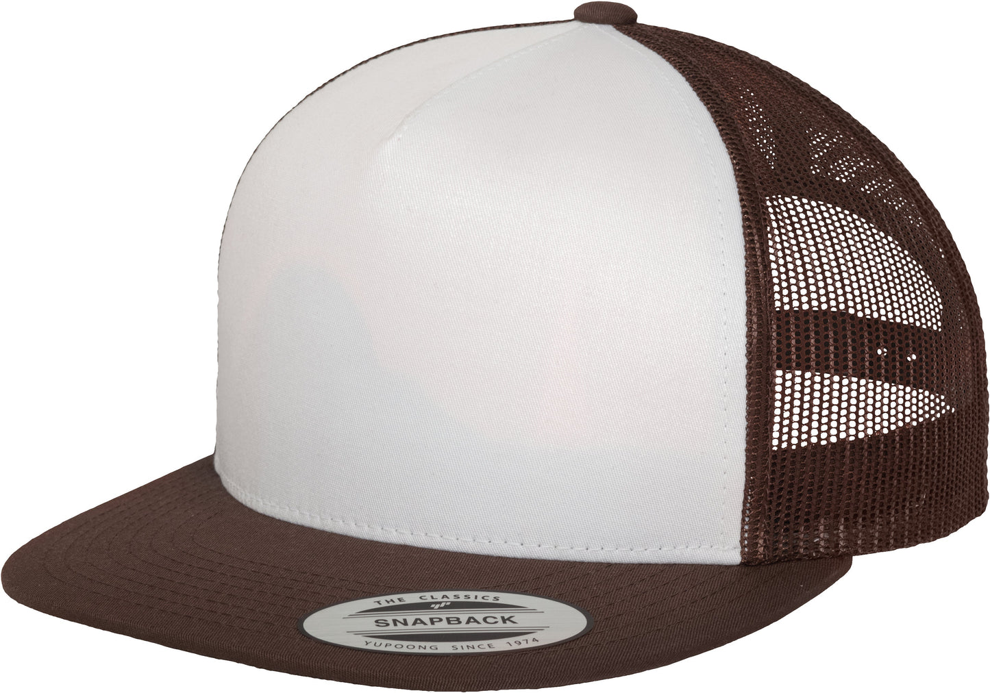 Flexfit Yupoong Classic Trucker Cap 6006W White Front Panel Mesh Back