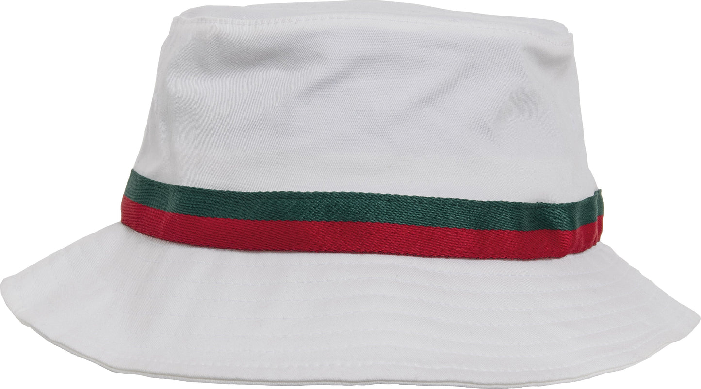 Flexfit Yupoong Stripe Bucket Hat 5003S Two-Tone Band Casual Fishing Style