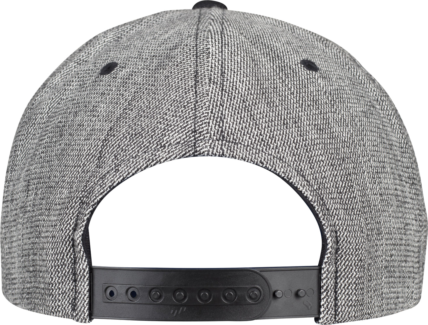 Flexfit Yupoong Melange Solid Snapback Cap Cotton Twill Black Flat Brim