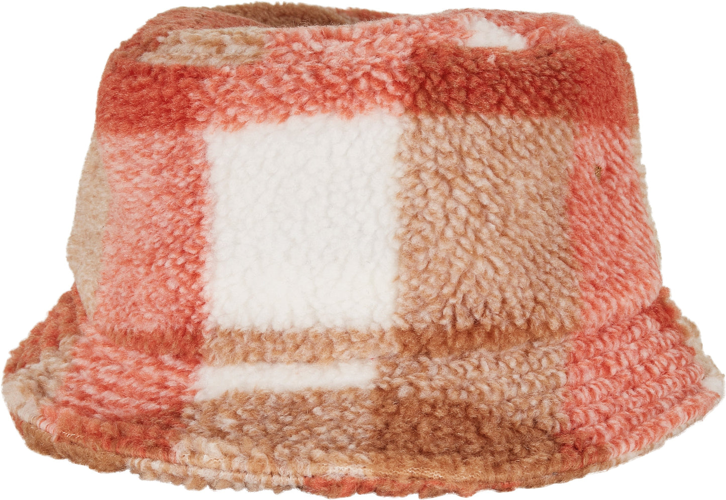 Flexfit Yupoong Sherpa Check Bucket Hat Fluffy Fabric One Size Unisex