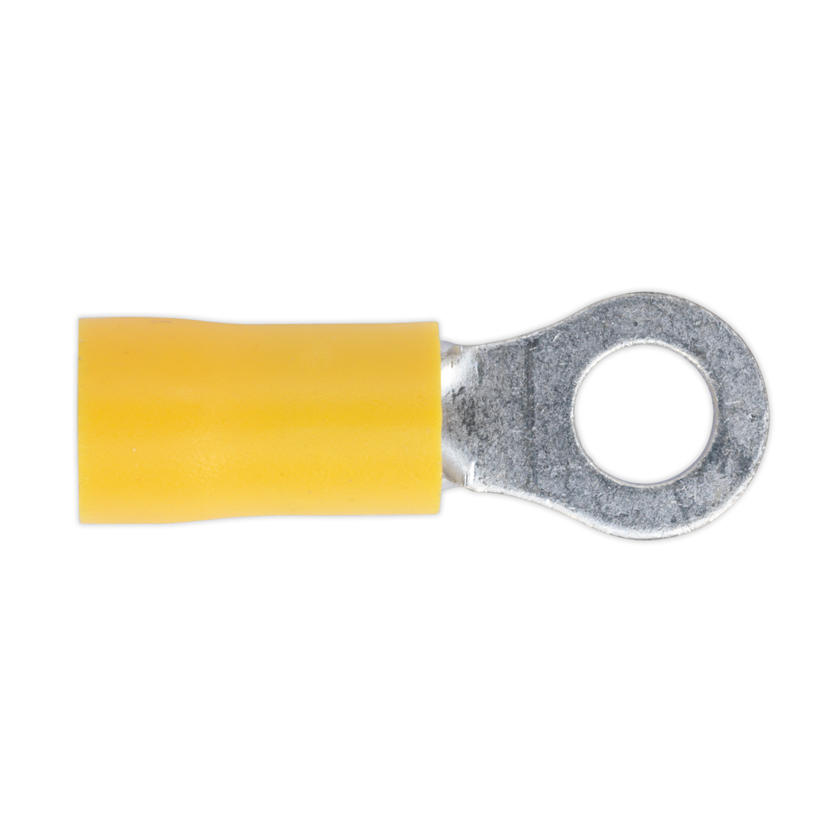 Sealey YT18 Easy-Entry Ring Terminal 5.3mm Yellow Pack of 100 for 12-10 AWG