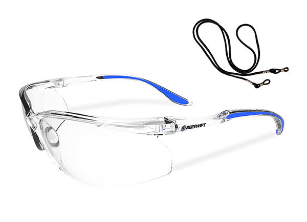 Beeswift Clear Safety Spectacles Lightweight Adjustable Arms Polycarbonate Lens