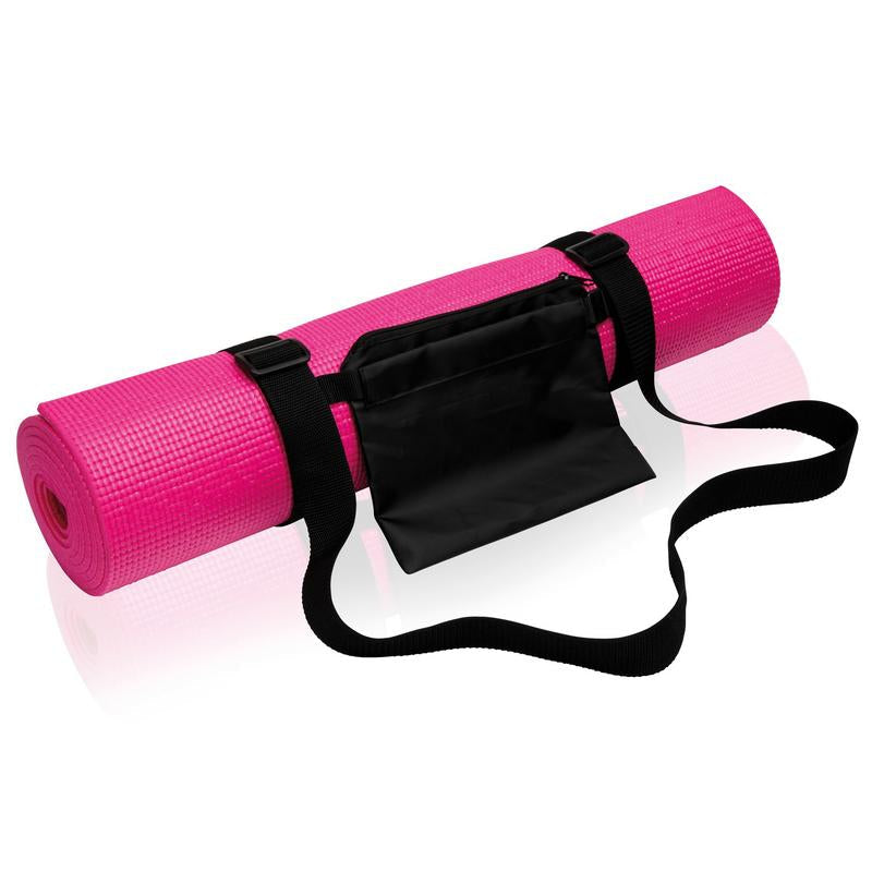 TriDri Yoga and Fitness Mat Textured Foam 190cm x 61cm Non-Slip PVC