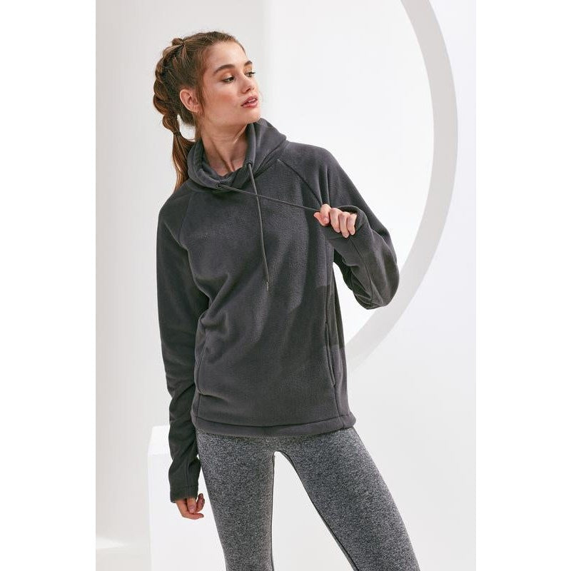 TriDri Microfleece Hoodie with Concealed Pockets and Adjustable Hem - Soft Fit