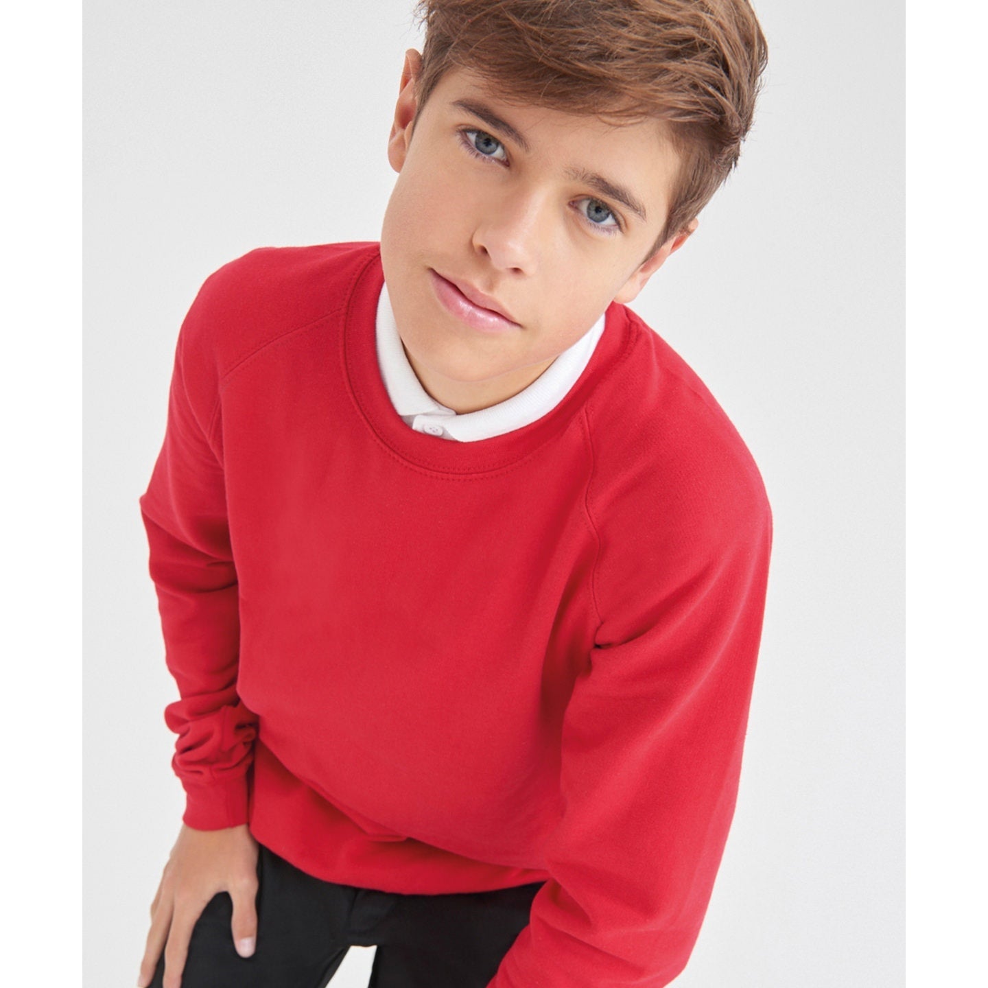 Awdis Academy Senior Raglan Sweatshirt Crew Neck Cotton Blend Comfortable Fit