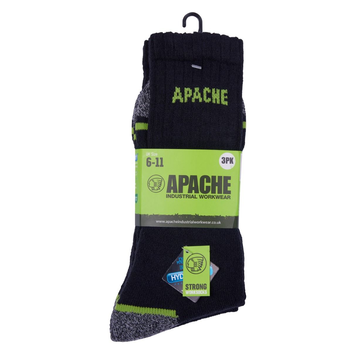 Burlington Apache Work Socks 3 Pack Cotton Hydrovent Comfort Cushioned