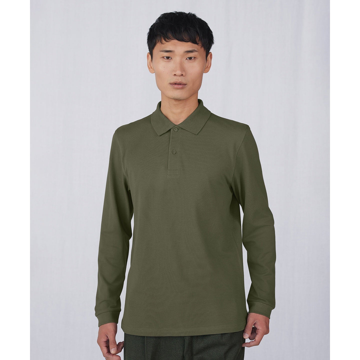B&C My Polo 180 LSL Long Sleeve Piquè Polo Shirt Classic Fit Soft Fabric