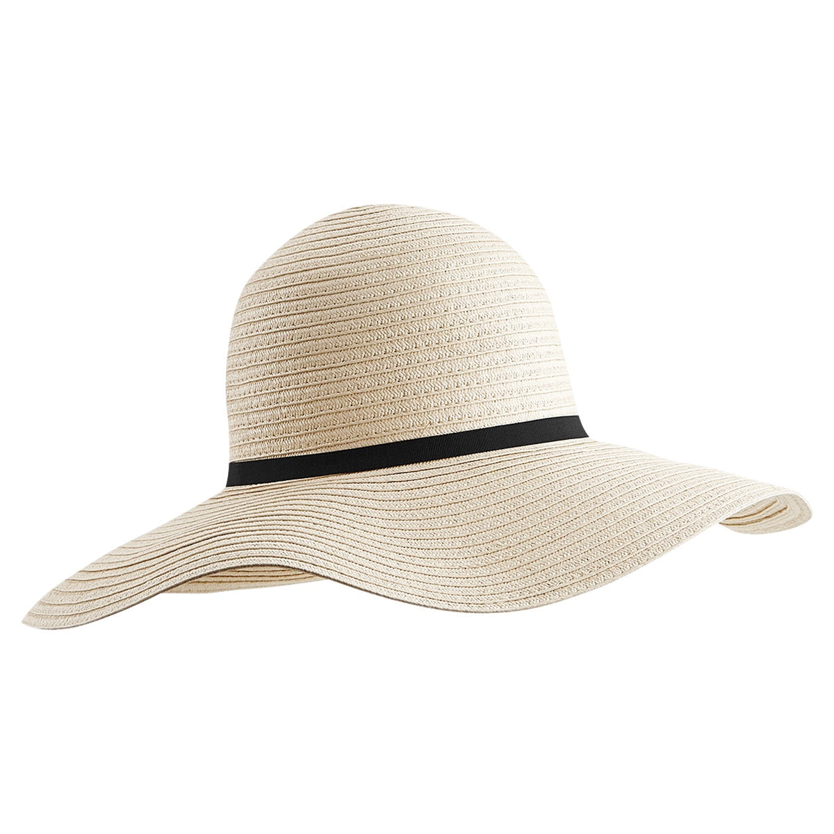 Beechfield Marbella Wide-Brimmed Sun Hat with TearAway Label and Domed Crown
