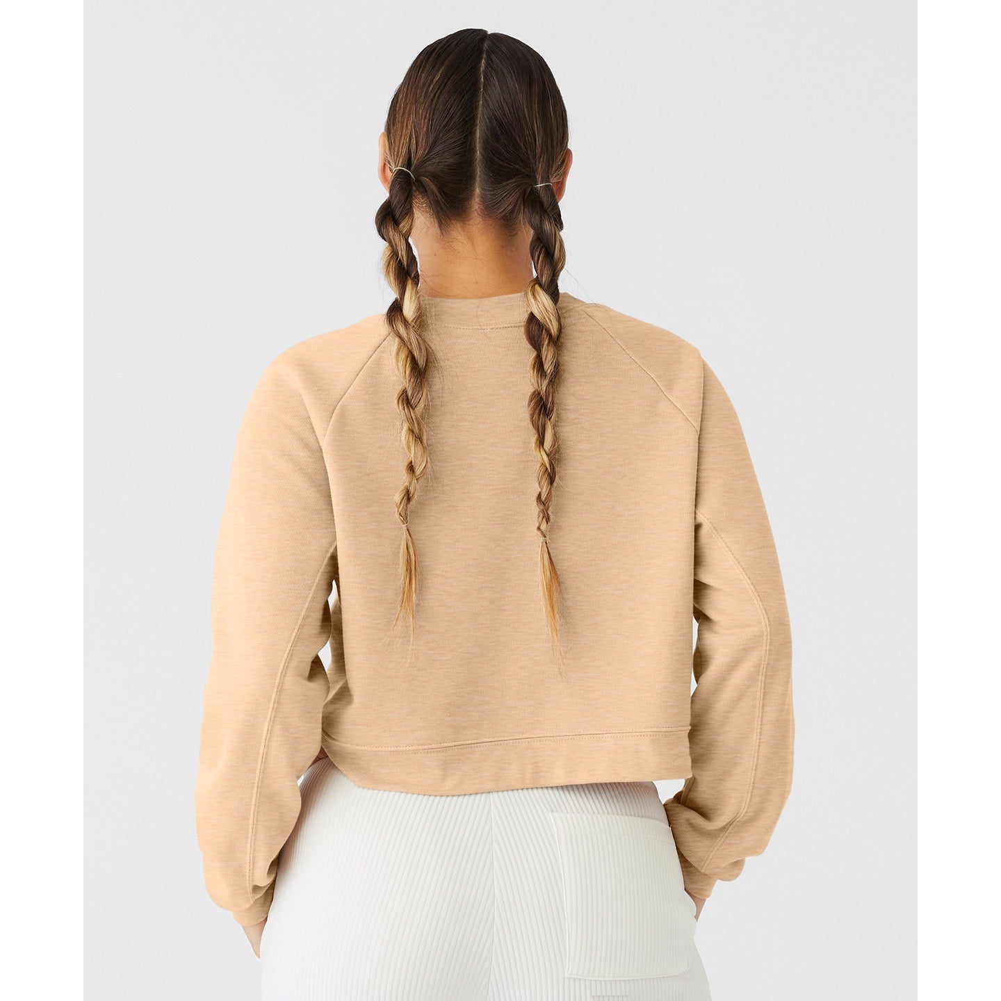 Bella Canvas Women's Raglan Pullover Fleece Soft Sponge Cotton Blend Top