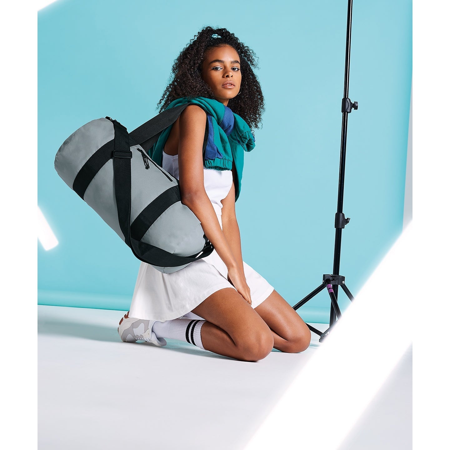 Bagbase Recycled Barrel Bag 20L Zippered Compartment Adjustable Strap Eco