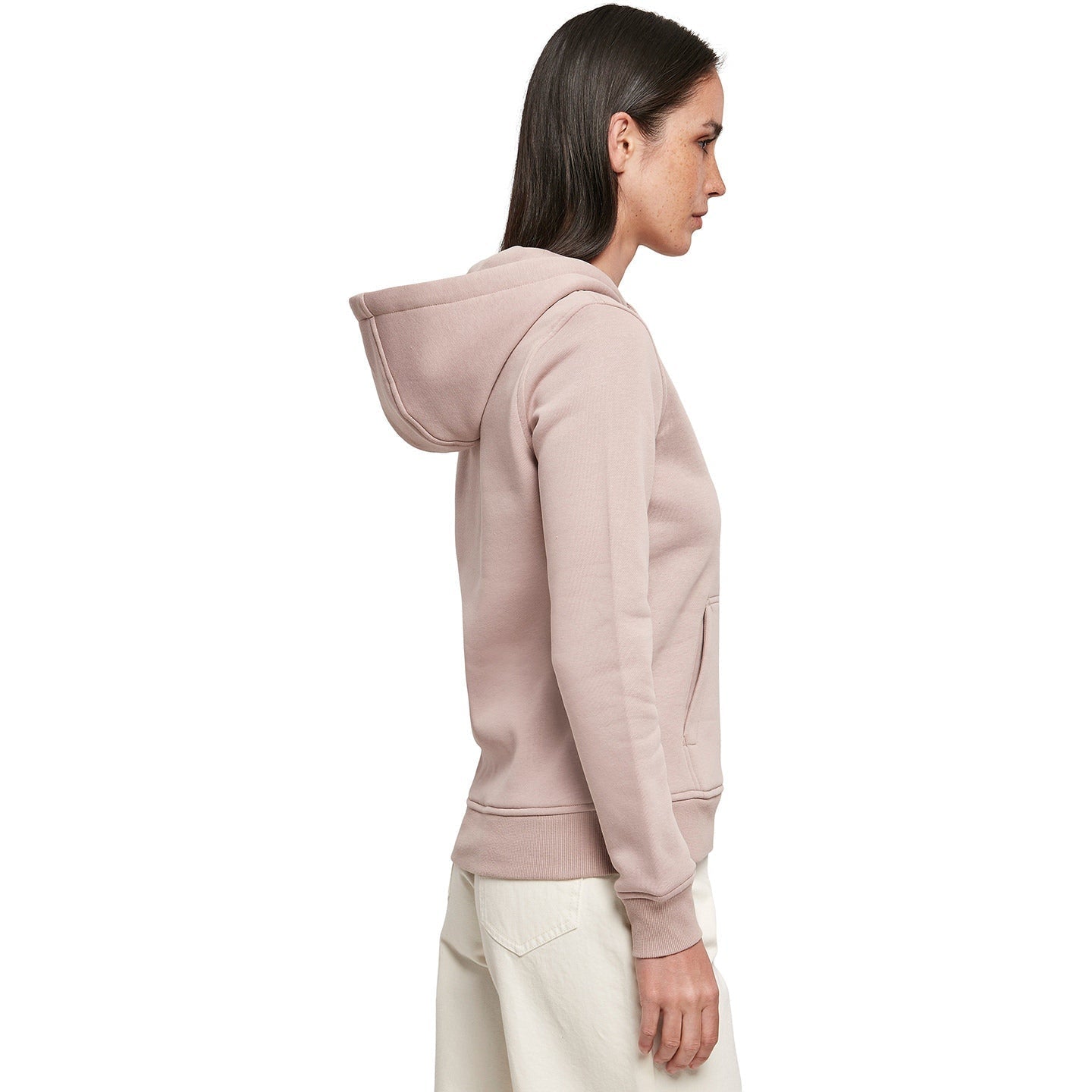 Build Your Brand Women's Heavy Hoodie Soft Cotton Blend Long Cut Kangaroo Pocket