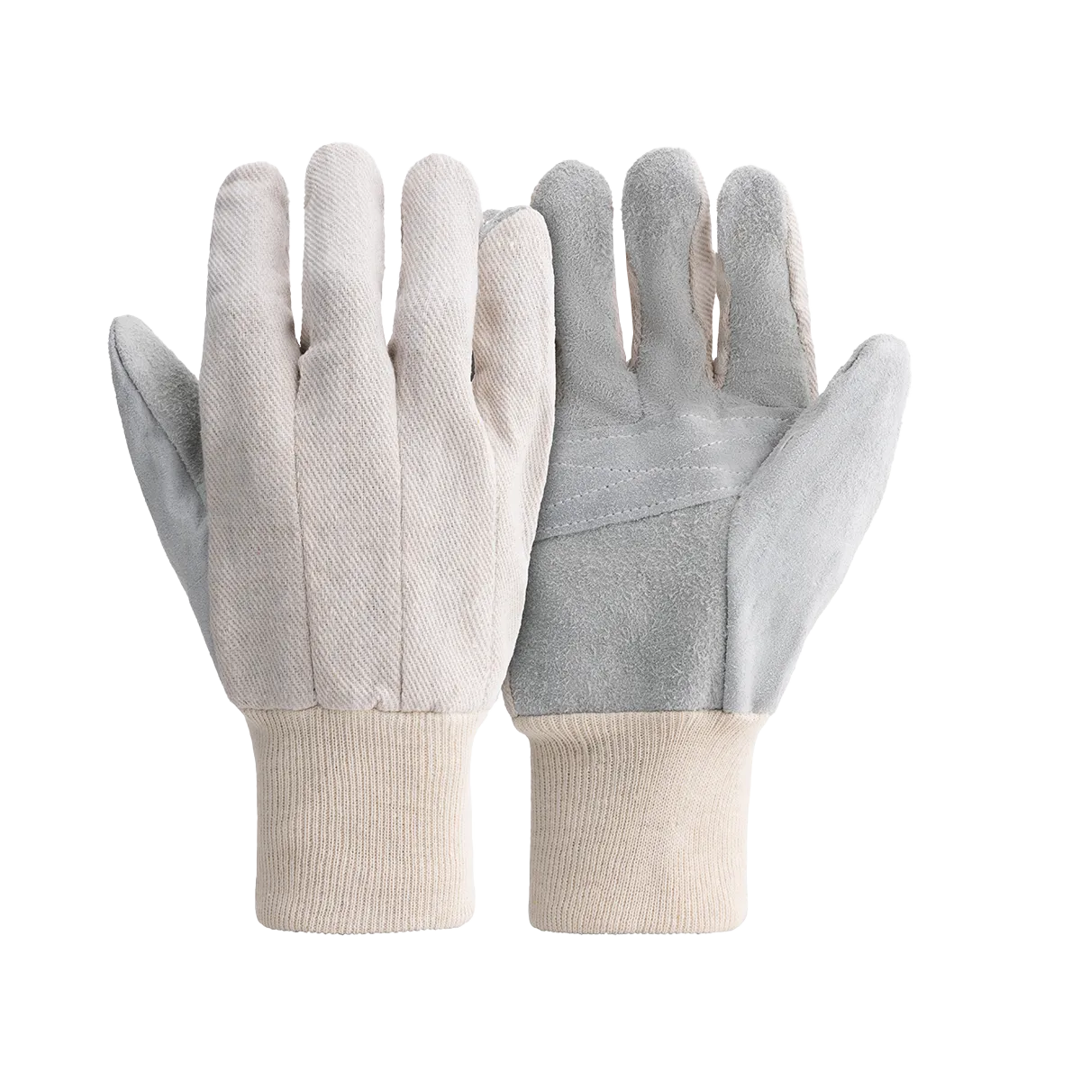 Predator Heavy-Duty Cotton Chrome Gloves with Leather Palm and Knit Wrist